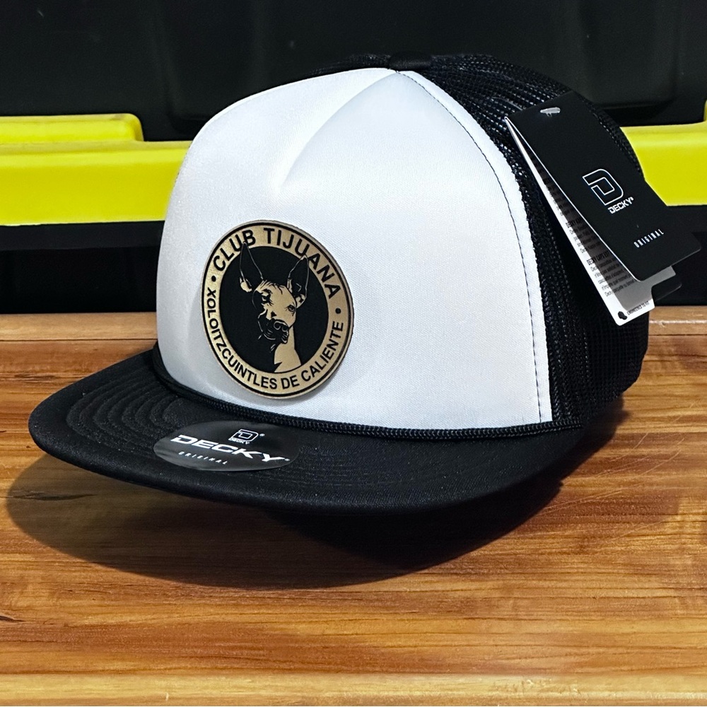 Tijuana Xolos  Mexican Soccer League Club Tijuana Xolos Black And White foam hat